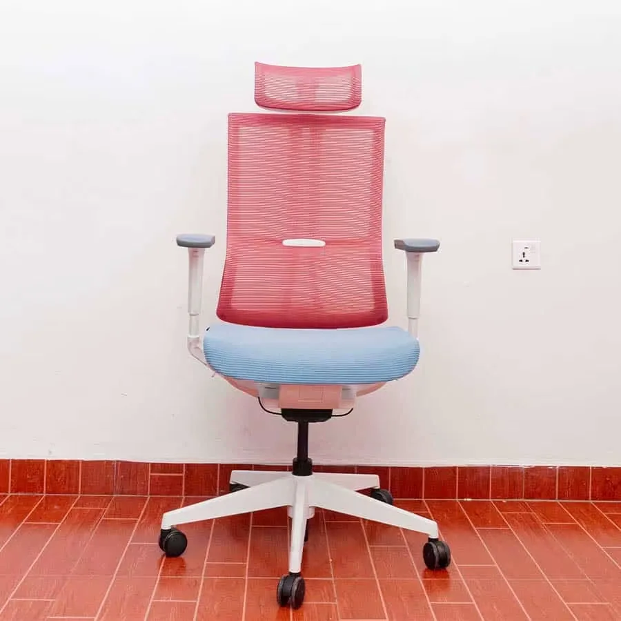 E303-001A Office Chair Red Frame & Blue Color