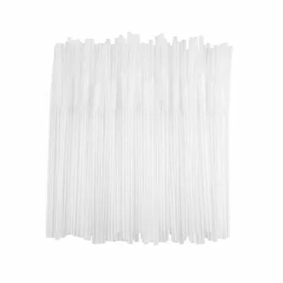 Disposable White Drinking Straws (Pailles)100pcs