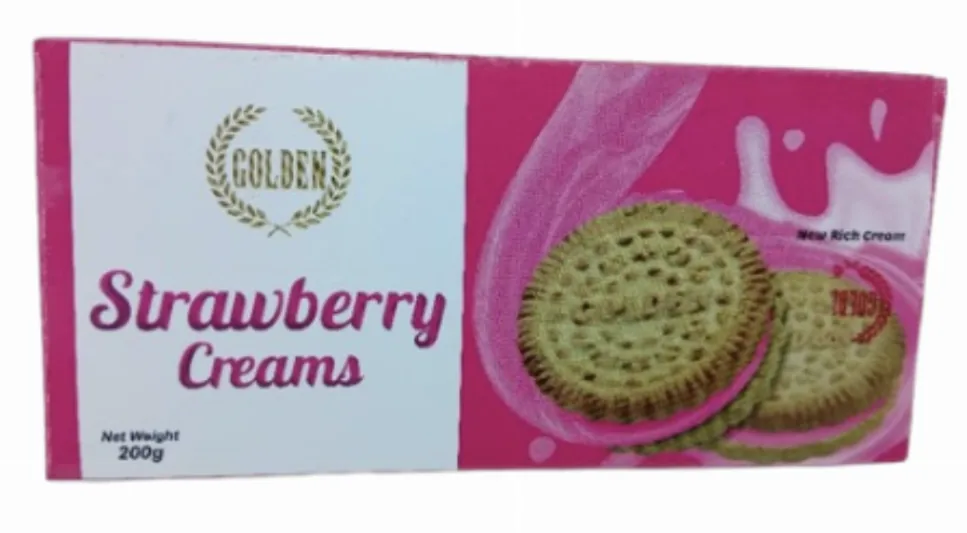 Golden Strawberry Creams 200g