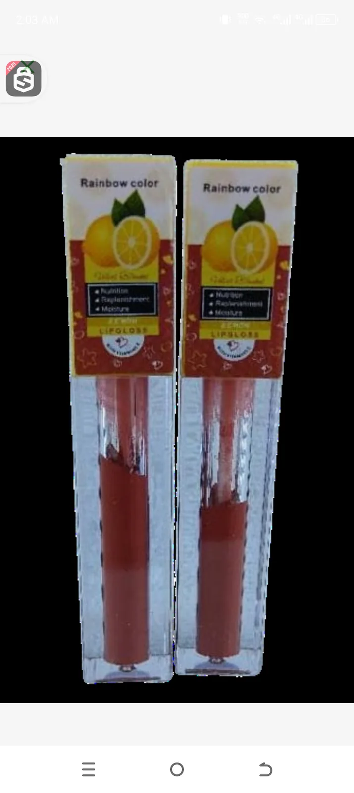 Rainbow color lemon lip gloss 08
