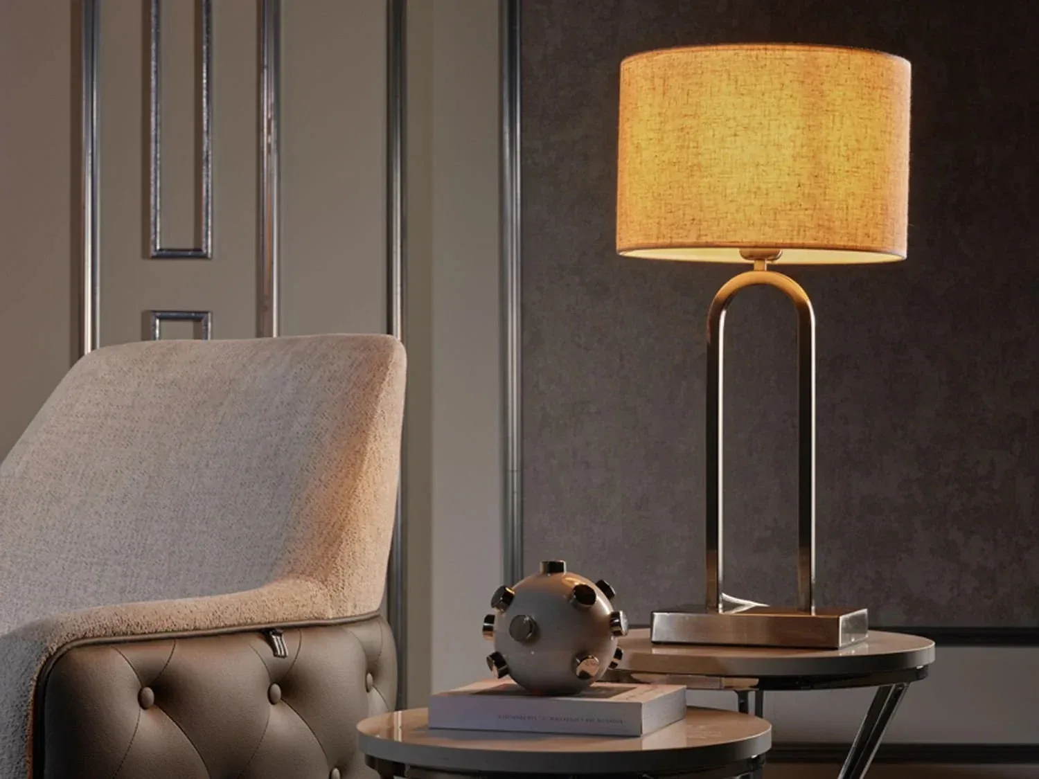 DOQU HOME Argento Abajur Nikel