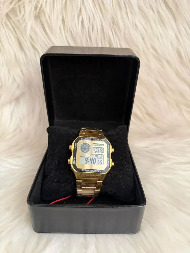 Vintage Gold Digital Wrist Watch