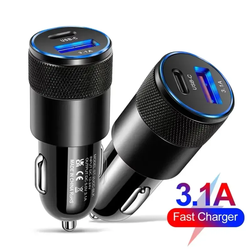 66W USB Car Charger Fast Charging Adapter Quick Charge 3 0 Type C Pd for iPhone Samsung Laptops Tablets