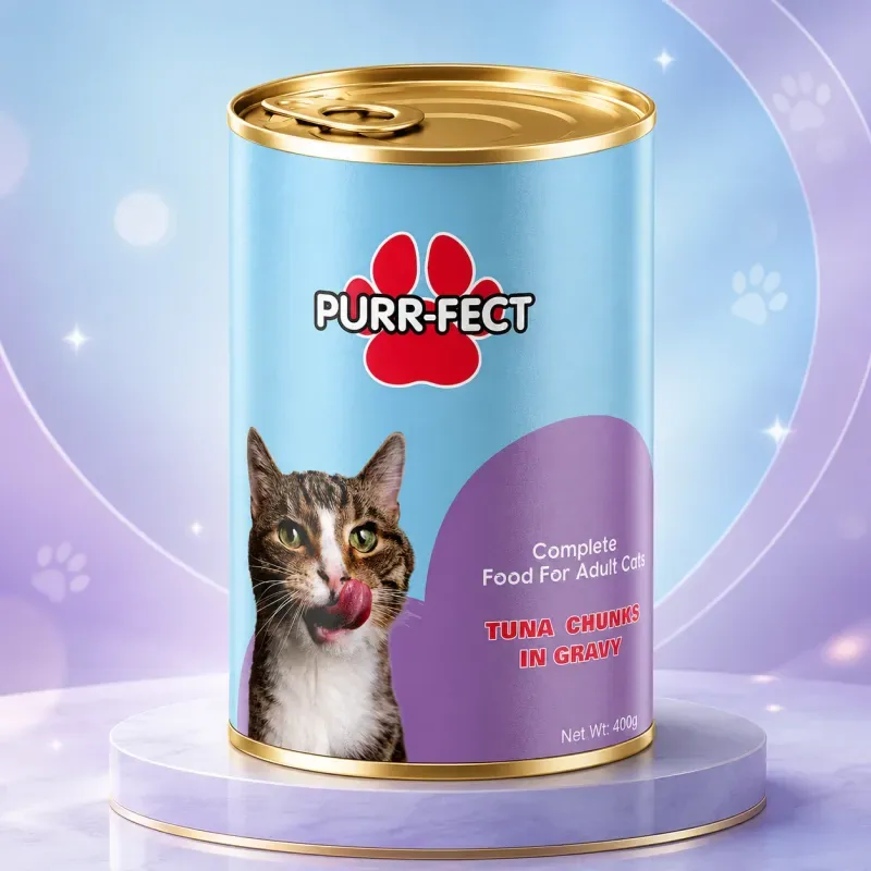 Purr Fect Wet Cat Food 400G Tuna Chunks in Gravy for Adult Cats