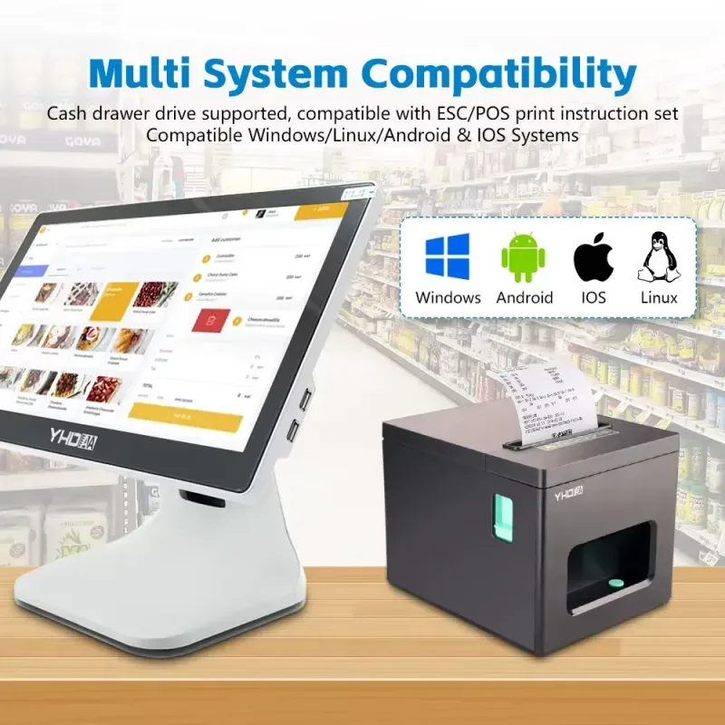80MM Thermal Printer USB Wi-Fi Bluetooth Lan Esc Pos