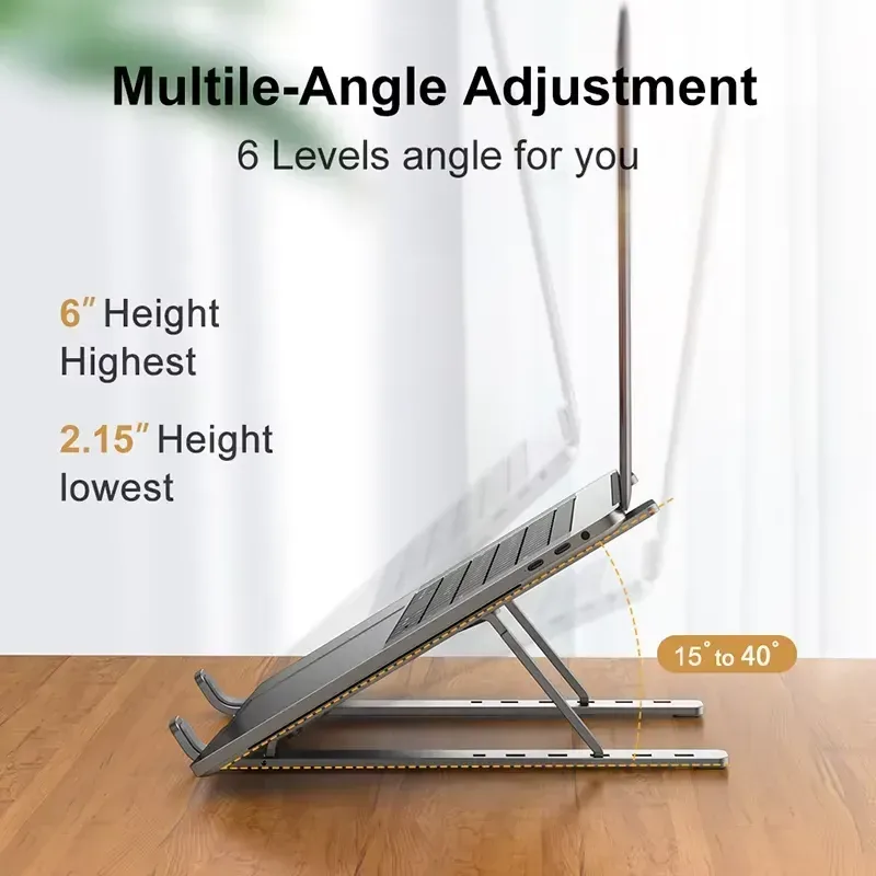 Adjustable Aluminum Laptop Stand Foldable Portable Holder Cooling Notebook Stand