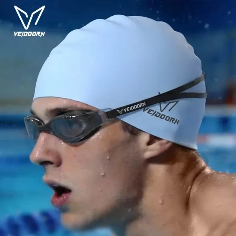Silicone Swimming Cap Anti Fog Swimming Goggles Set for Kids Adults Pool Accessories