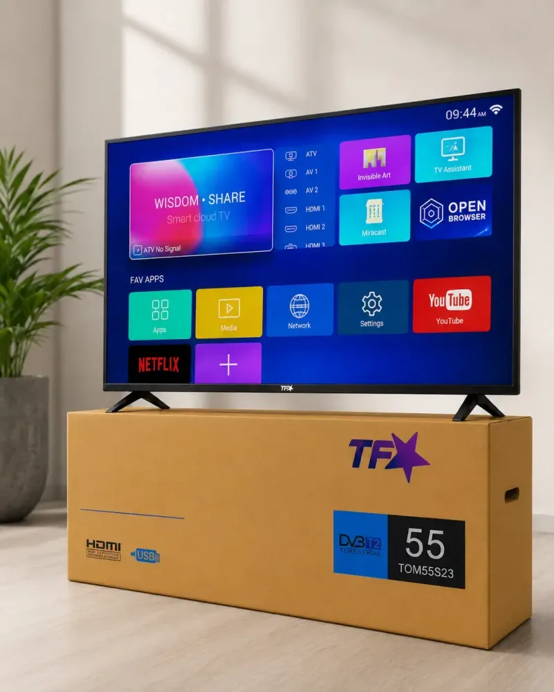 Tf Star 55 Inch Smart TV 4K UHD Digital TV 1 Year Guarantee Fast Delivery