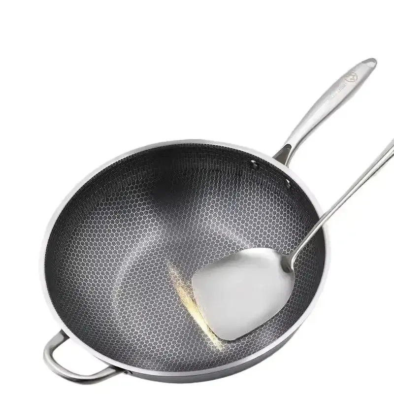 Steel Nonstick Frying Pan for Gas Electric Induction Stoves Chef Skillet Wok Pan