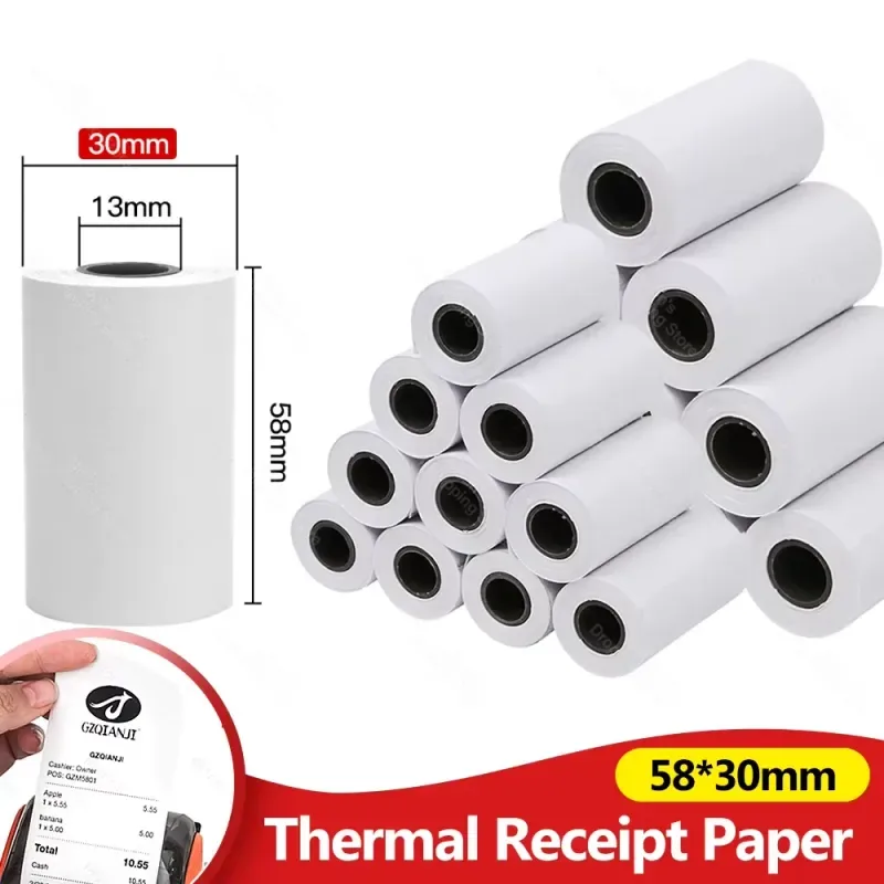 58MM Thermal Paper Rolls Bluetooth Mini Printer Receipt 10 Pieces
