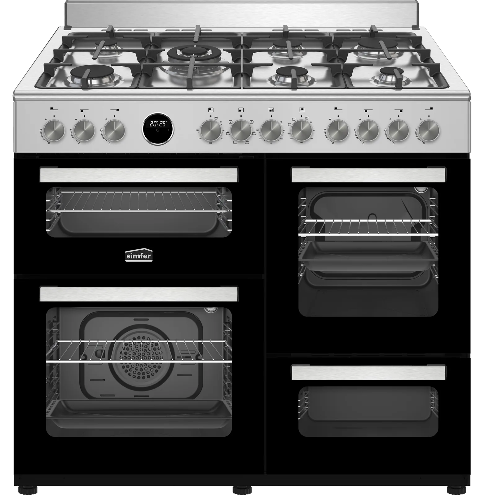 Simfer Cooker 7G F10074SEIX 100X60, Inox,WOK
