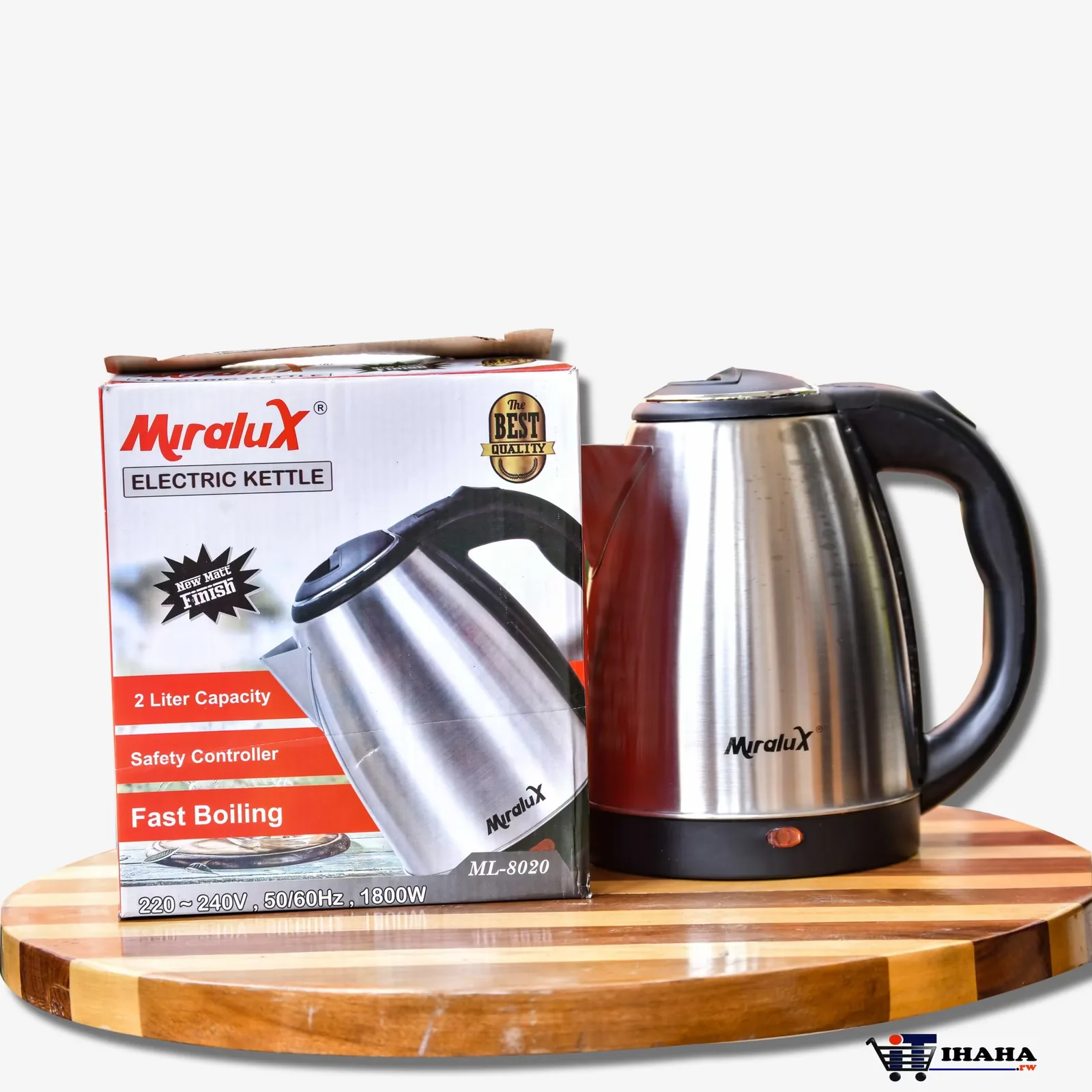 Miralux Electric Kettle ML-8020, 2 liters, 1800W