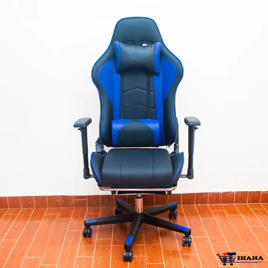 Gaming Chair with Leg rest (Black & Blue) Color Model: 25967