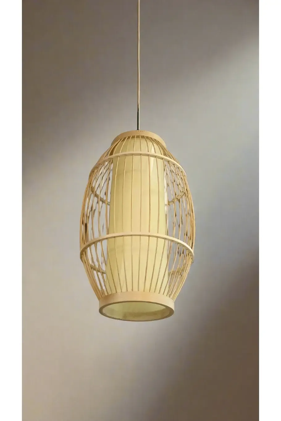 Pendant Lamp with Cream Inner Shade