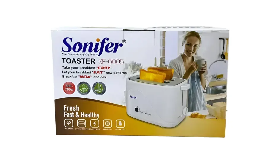 Sonifer 2 Slice Toaster Model SF-6005  700W