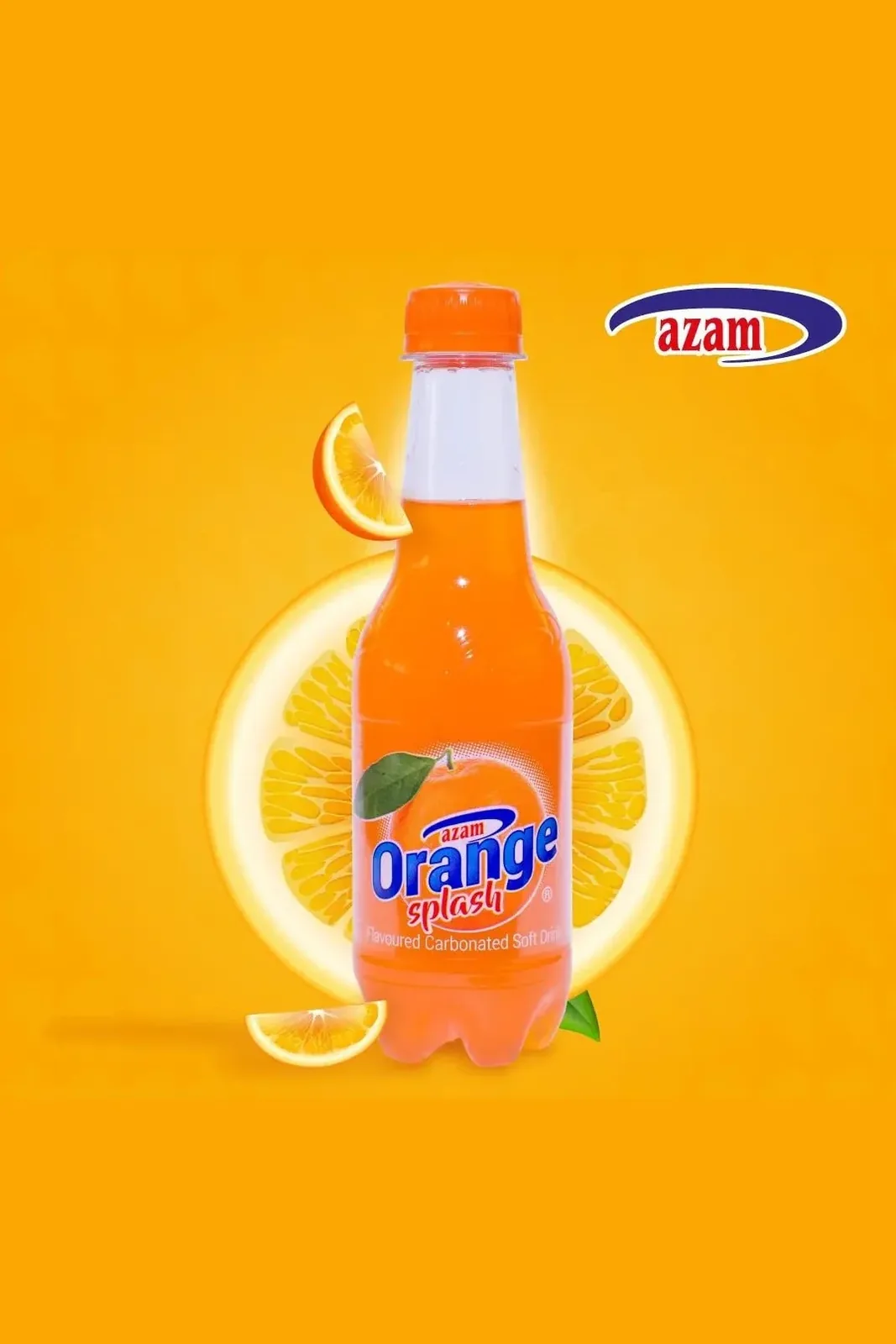 Azam Orange Splash Flavoured Carbonated Soft Drink – 300ml
