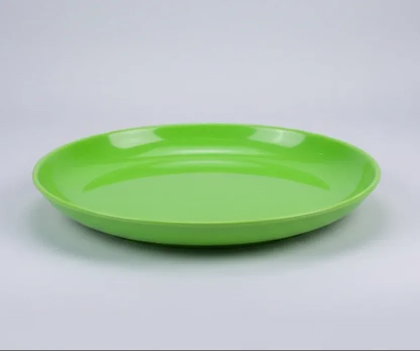 Green Round Melamine Dinner Plates – Durable & Stylish 1pcs