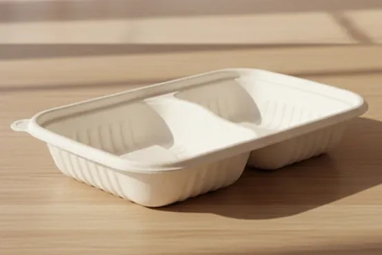 2-Compartment Disposable Food Container 1pc