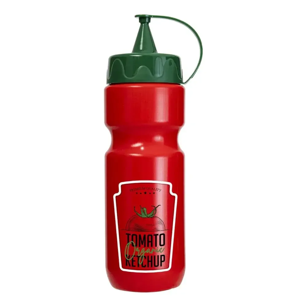 Tomato Ketchup Squeeze Bottle – Red with Green Cap 660ml