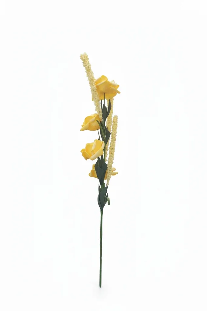 Artificial Yellow Gladiolus Stem