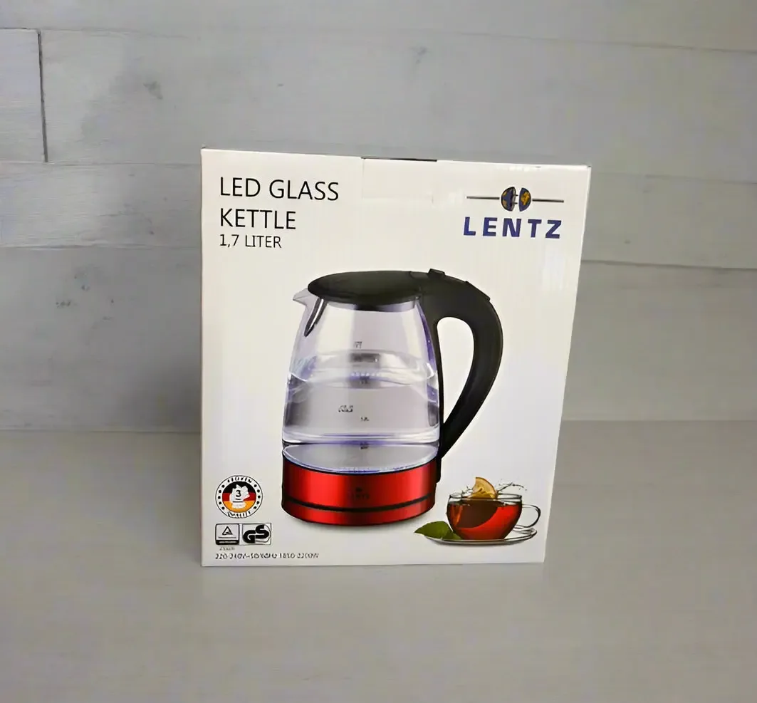 Lentz 1.7 Litre LED Glass Kettle 1.7L