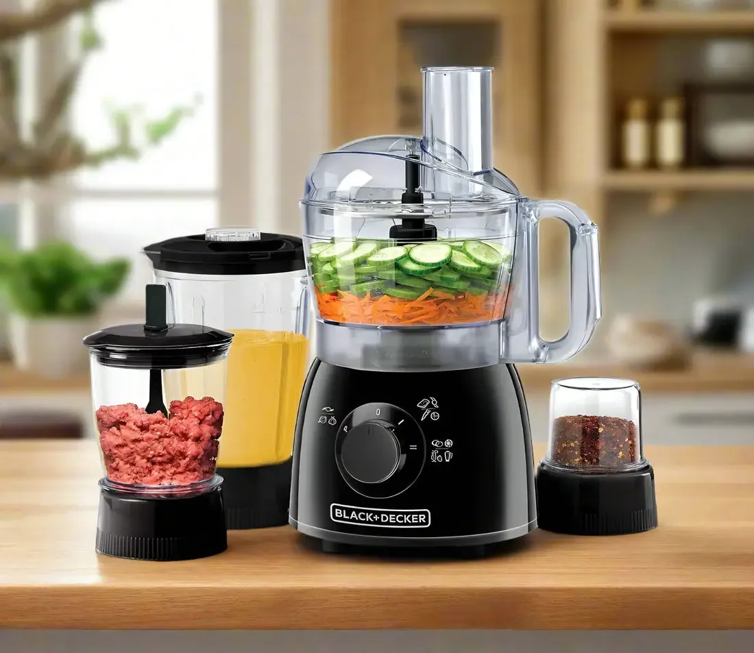 Black  Decker Kitchen Robot Deluxe – 400 W Blender + Mincer + Grinder 1.5L
