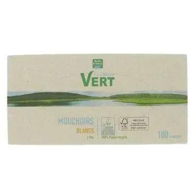 Le Réflexe Vert Mouchoirs 100pcs White
