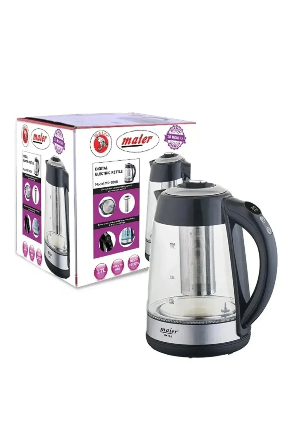 Maier Digital Electric Kettle 1.7L Model MR-6018
