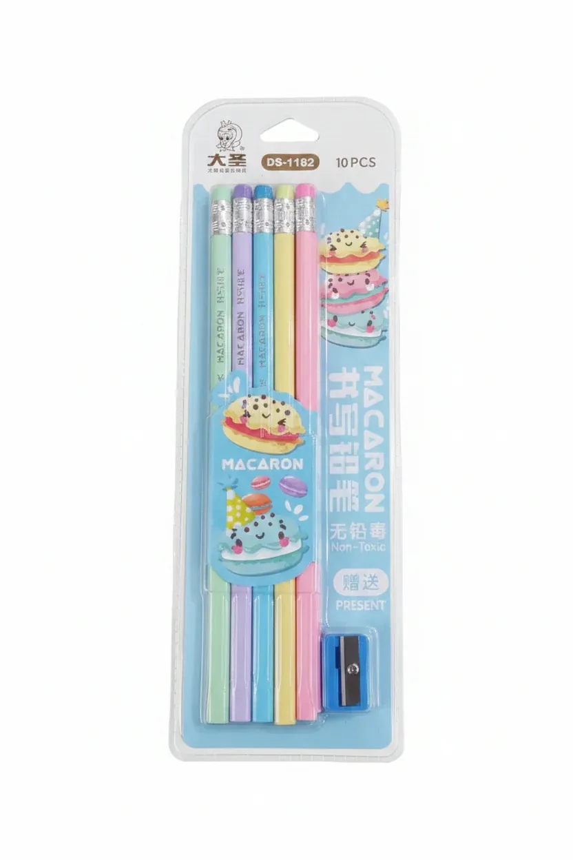 Writing Pencils Set with Sharpener (Model: DS-1182)