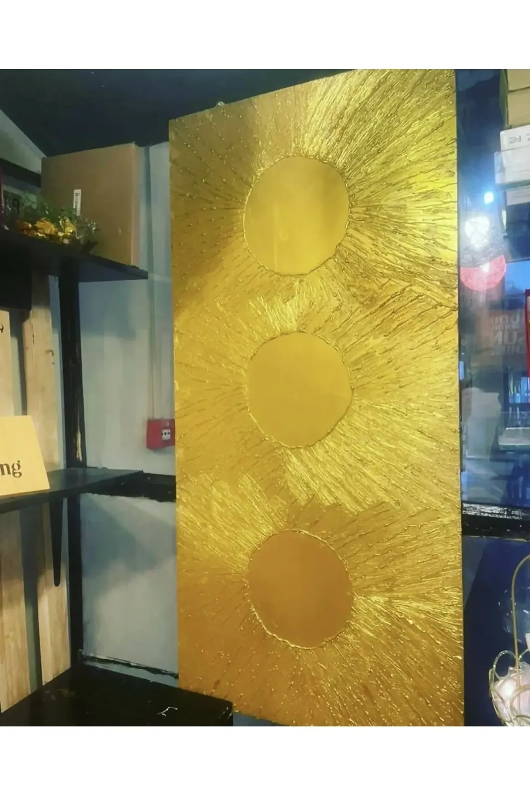 Golden wall decor
