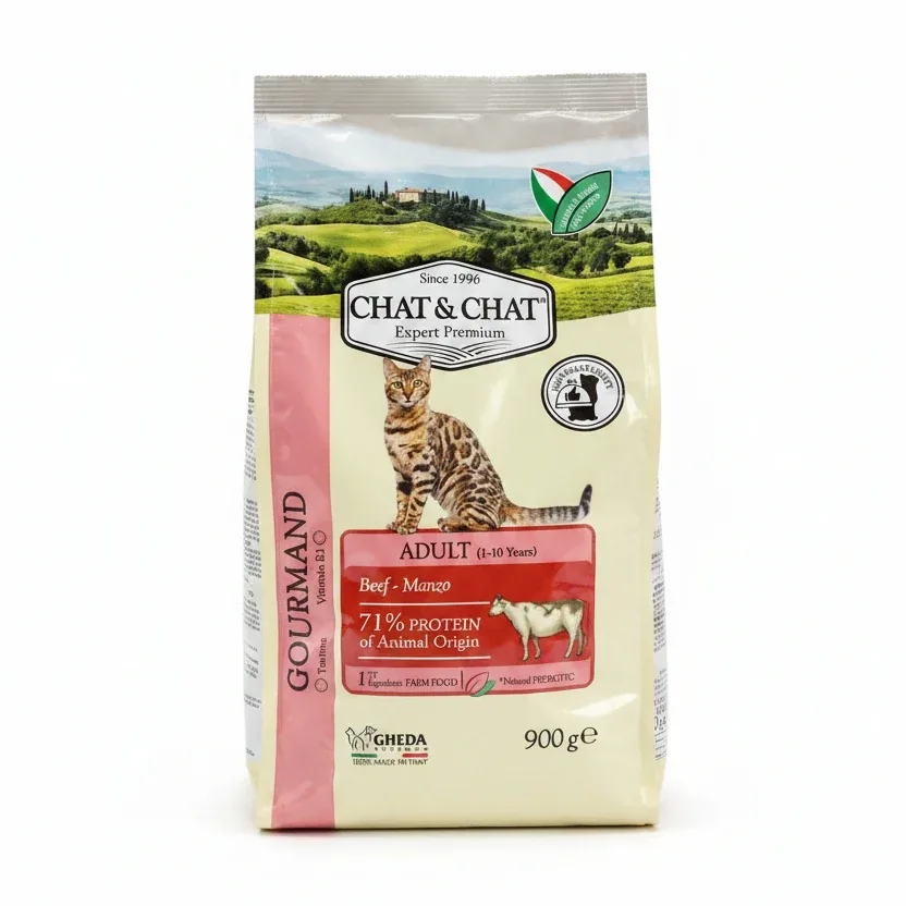 Chat & Chat Expert Premium Gourmand Adult Cat Food with Beef -2kg