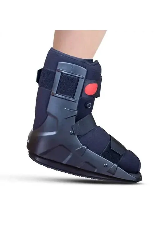 Adjustable Black Medical Walking Boot with Secure Straps