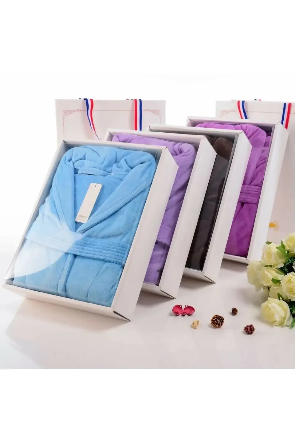 BATHROBES FOR ADULTS & KIDS WHITE & COLOURS