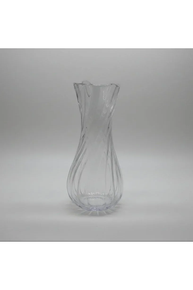 Tapered Clear Glass Vase