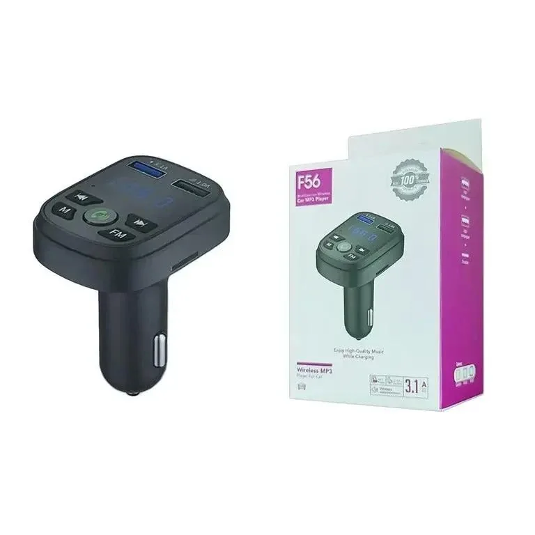 F56 Wireless Car MP3 Player – FM Transmitter  USB Charger