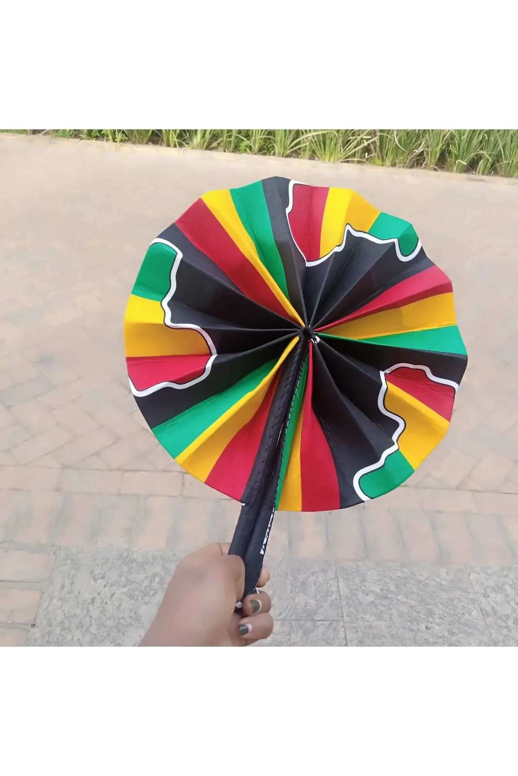 Rasta Colors Africa Kitenge Hand Fan