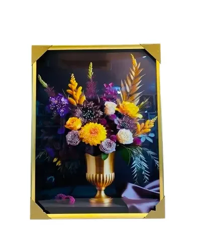 Colorful Flower Vase Framed Wall Art (60 cm x 80 cm)