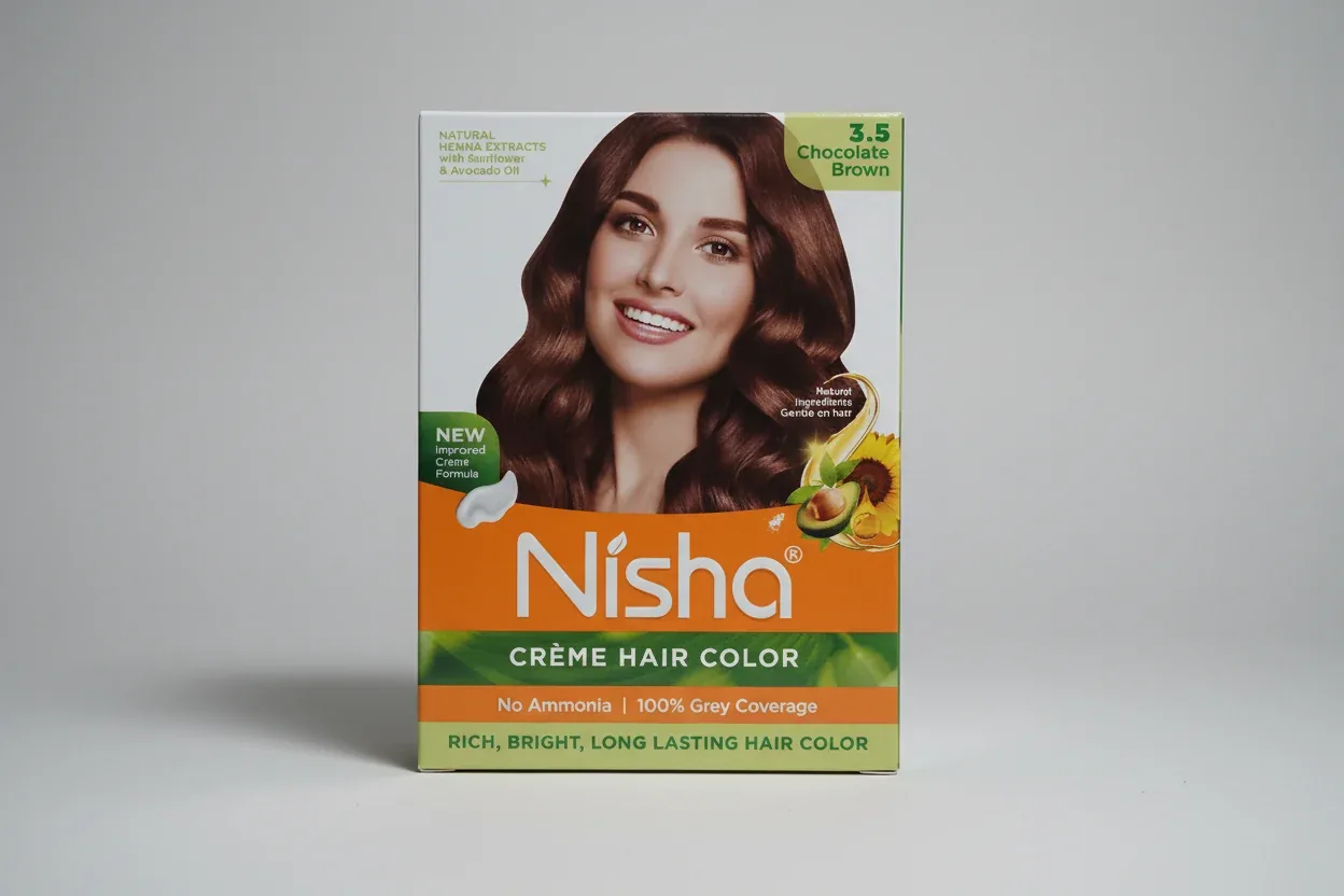 Nisha  creme Hair color 3.5 Chocolate  Brown