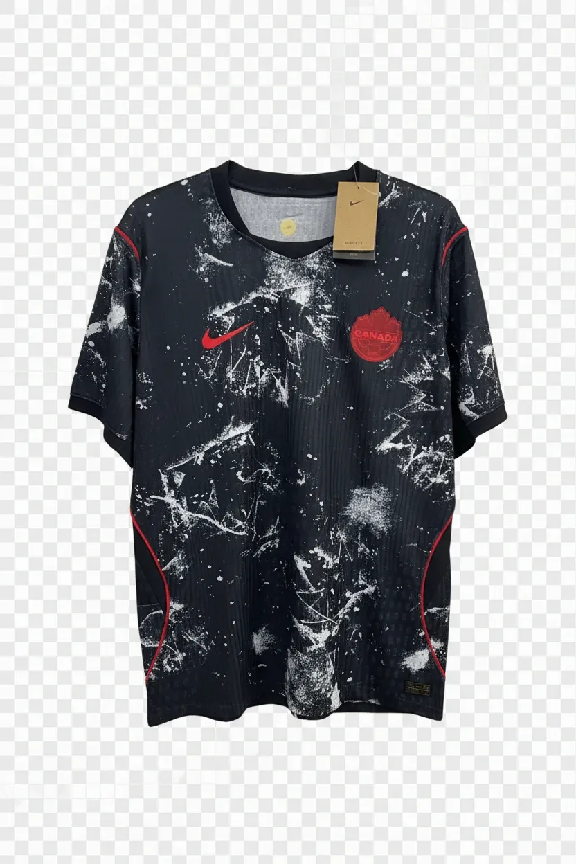 Nike Canada Soccer Men's Away Jersey - Black/Red/White
