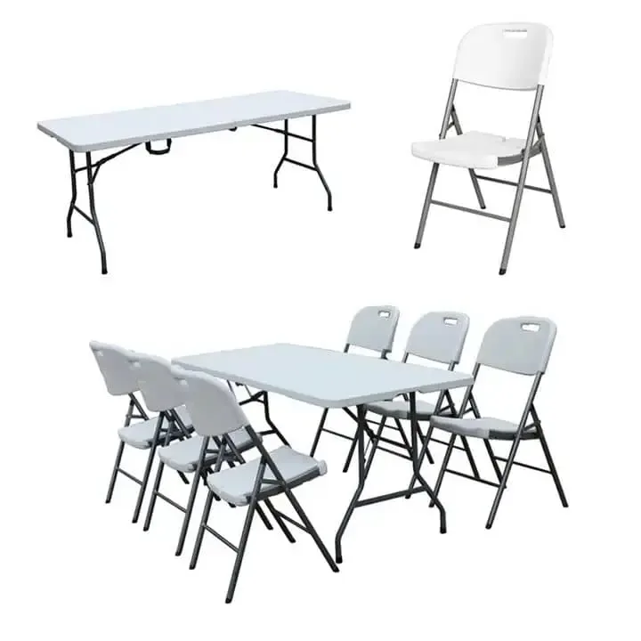 Folding Plastic Table and Chair/pc