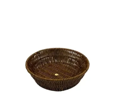 Round Wicker Basket (Brown)