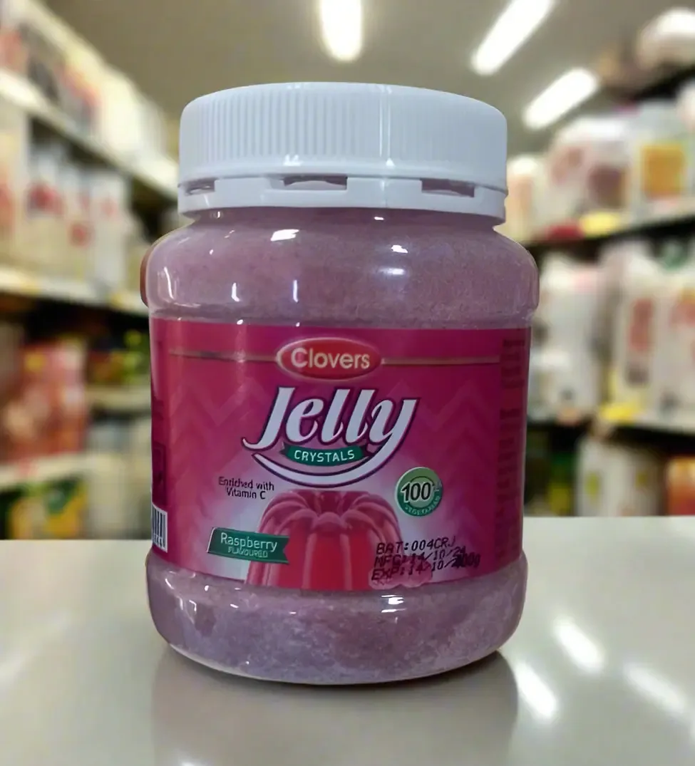 Clovers Jelly Crystals Raspberry 400g