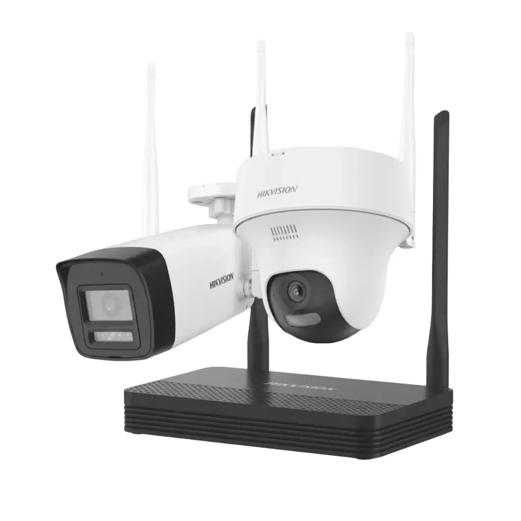 Hikvision 4MP H.265 One Bullet + One Turret WiFi NVS Kit