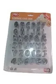 26 Alphabet Classic Shapes Clay Earring Cutters Cartoon character	Letter