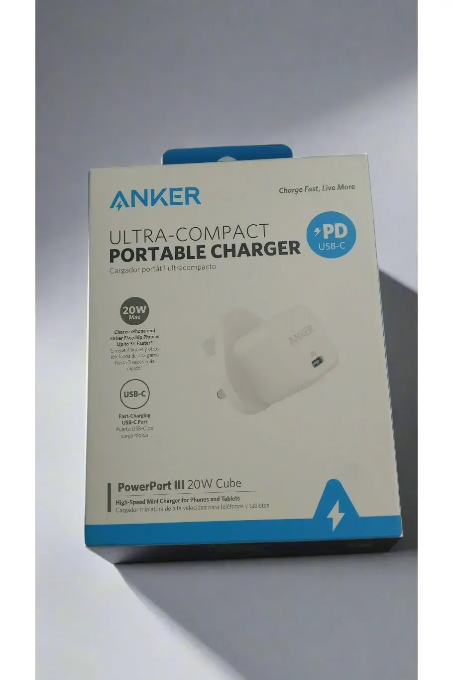 Anker Ultra-Compact Portable Charger, 20W USB-C PowerPort III Cube