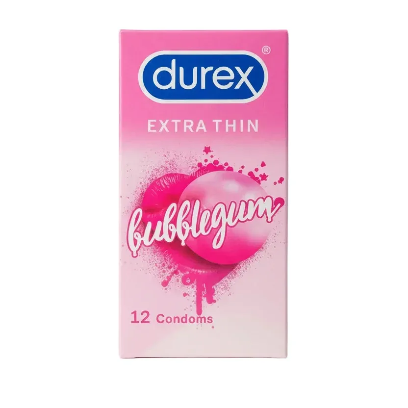 Durex Extra Thin Bubblegum Condoms 12 pieces