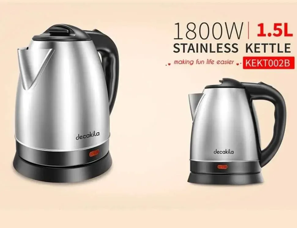 Decakila 1.5L Stainless Steel Electric Kettle – KEKT002B