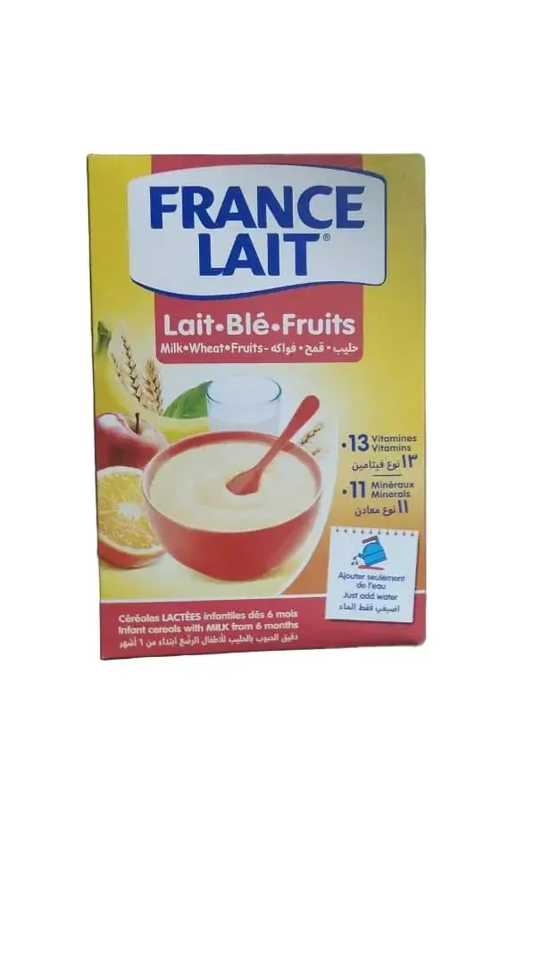 FRANCE LAIT Milk–Wheat–Fruits, which contains gluten