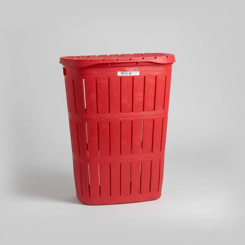 Plastic Laundry Basket with Lid – Durable Household Storage Basket 50L