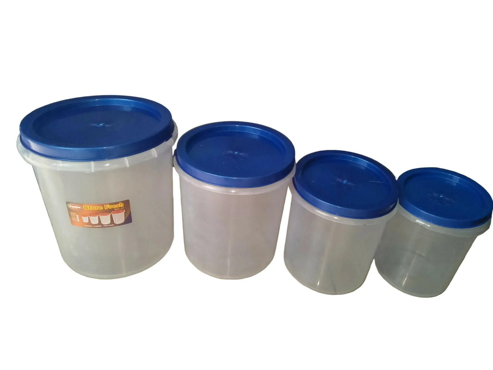 Store Fresh Plastic Food Storage Jambo Set (Set of 4)